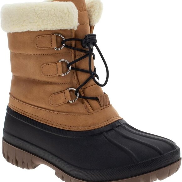 Shoes - Womens Waterproof Insulated Plush Lined Mid Calf Snow Boots Winter Cold Weather